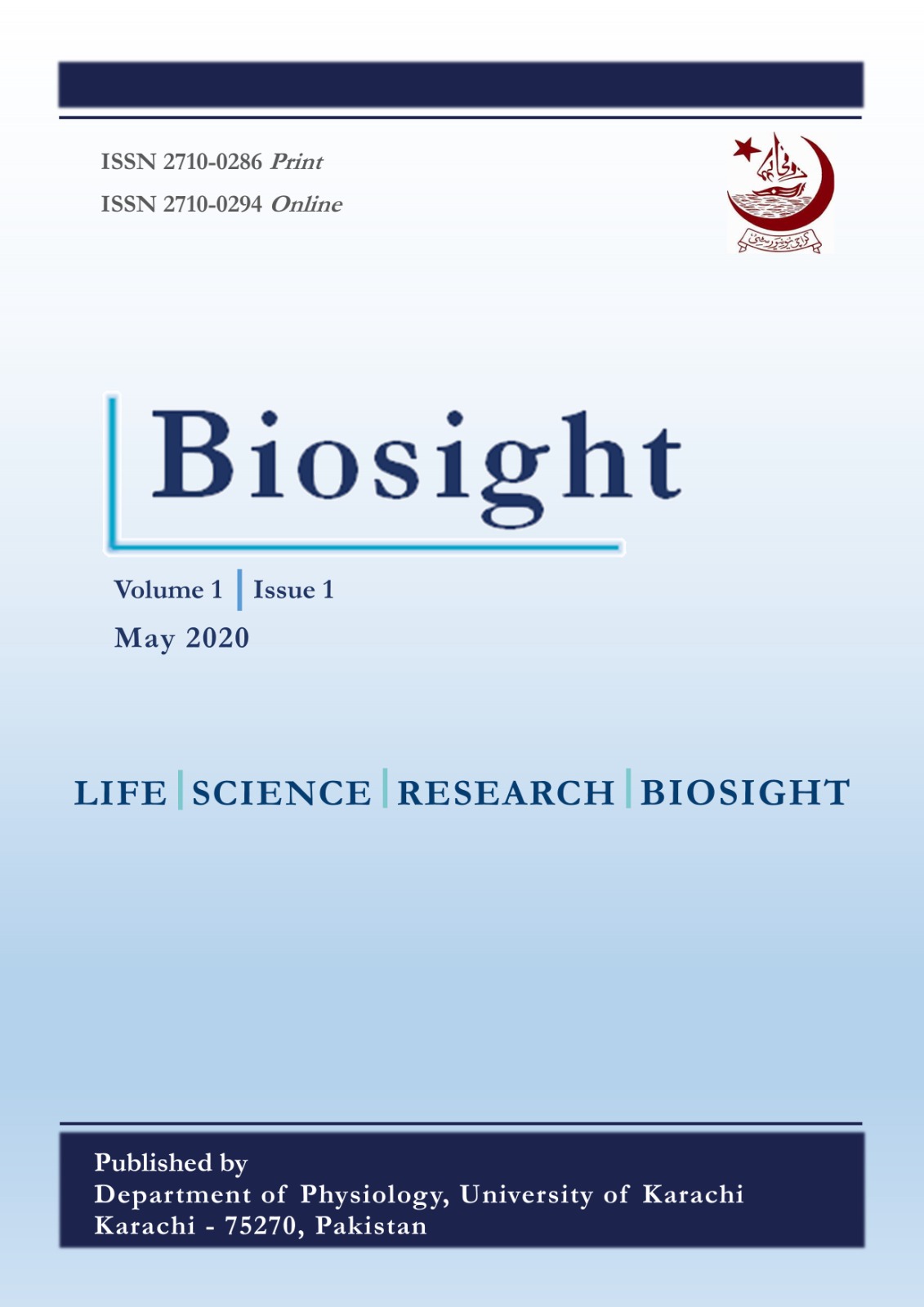 					View Vol. 1 No. 1 (2020): BioSight 
				